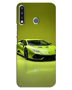 Чехол для TECNO Camon 12 CC7 с картинкой «Салатовый Lamborghini Huracan»