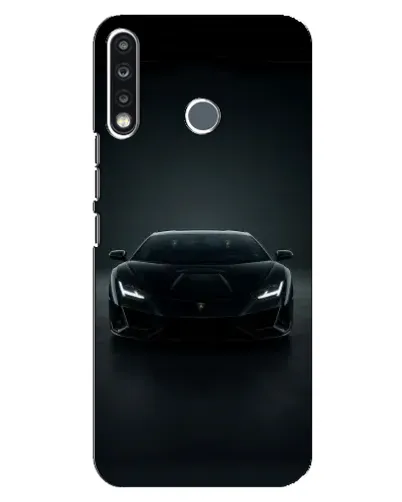 Чехол для TECNO Camon 12 CC7 с картинкой «Черный Lamborghini Aventador»