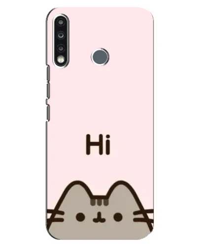 Чохол для TECNO Camon 12 CC7 з картинкою «Пушин каже Hi»