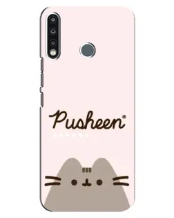 Чохол для TECNO Camon 12 CC7 з картинкою «Pusheen логотип»