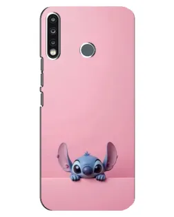 Чехол для TECNO Camon 12 CC7 с картинкой «Stitch выглядывает»