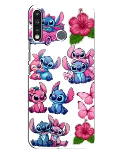Чехол для TECNO Camon 12 CC7 с картинкой «Стикеры Stitch и Angel»