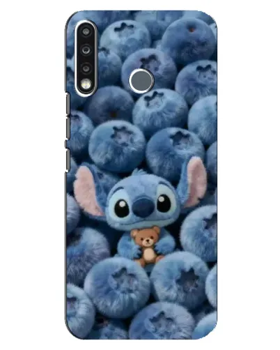 Чехол для TECNO Camon 12 CC7 с картинкой «Стич и голубика» Чехол для TECNO Camon 12 CC7 с картинкой «Стич и голубика»