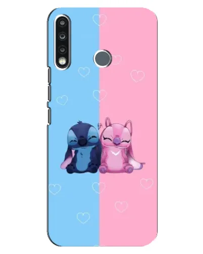 Чехол для TECNO Camon 12 CC7 с картинкой «Stitch и Angel Love» Чехол для TECNO Camon 12 CC7 с картинкой «Stitch и Angel Love»