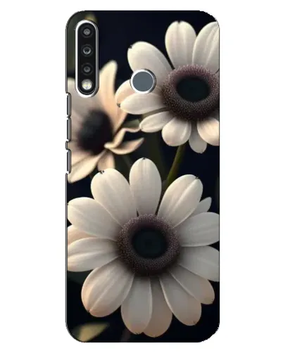 Чехол для TECNO Camon 12 CC7 с картинкой «Белые маргаритки макро» Чехол для TECNO Camon 12 CC7 с картинкой «Белые маргаритки макро»