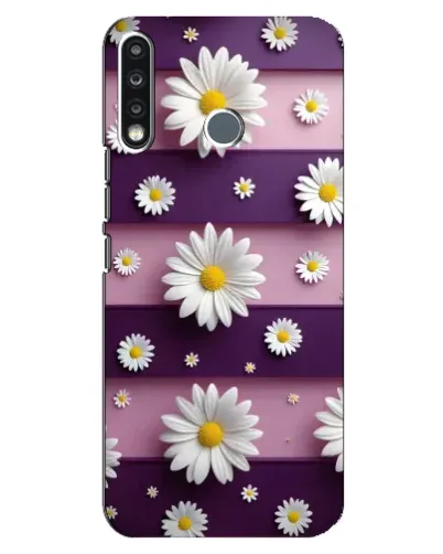 Чехол для TECNO Camon 12 CC7 с картинкой «Ромашки на фиолетовом» Чехол для TECNO Camon 12 CC7 с картинкой «Ромашки на фиолетовом»