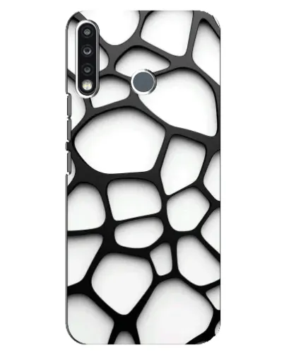 Чехол для TECNO Camon 12 CC7 с картинкой «Белая объемная сетка» Чехол для TECNO Camon 12 CC7 с картинкой «Белая объемная сетка»