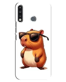 Чехол для TECNO Camon 12 CC7 с картинкой «Капибара в очках»