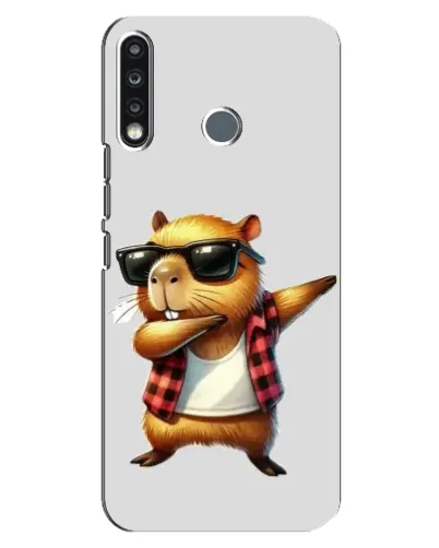 Чехол для TECNO Camon 12 CC7 с картинкой «Капибара рэпер даб»