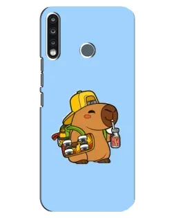 Чехол для TECNO Camon 12 CC7 с картинкой «Капибара на скейте»