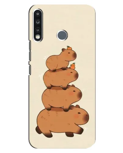 Чехол для TECNO Camon 12 CC7 с картинкой «Башня из капибар»