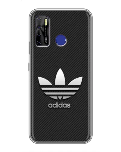 Чехол для TECNO Camon 15 Air с картинкой «Adidas Карбоновая текстура»