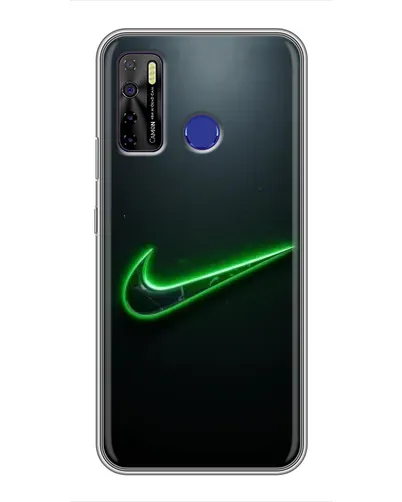 Чехол для TECNO Camon 15 Air с картинкой «Неоновый контур Nike» Чехол для TECNO Camon 15 Air с картинкой «Неоновый контур Nike»