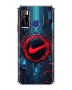 Чехол для TECNO Camon 15 Air с картинкой «Техногенный стиль Nike»