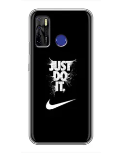 Чехол для TECNO Camon 15 Air с картинкой «Текстовый принт Nike»