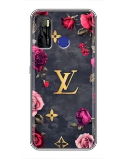 Чехол для TECNO Camon 15 Air с картинкой «Цветочный Louis Vuitton»