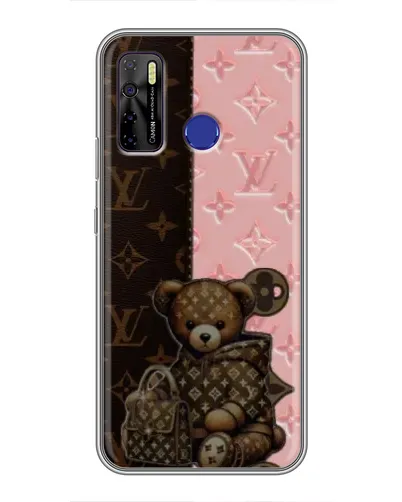 Чехол для TECNO Camon 15 Air с картинкой «Мишка в стиле LV» Чехол для TECNO Camon 15 Air с картинкой «Мишка в стиле LV»