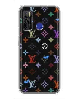 Чехол для TECNO Camon 15 Air с картинкой «Цветная монограмма LV»
