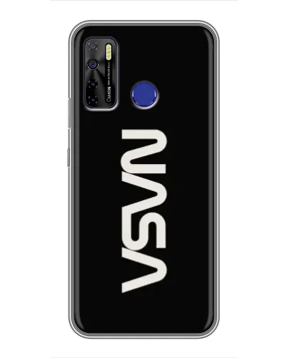 Чохол для TECNO Camon 15 Air з картинкою «NASA — вертикальний логотип»