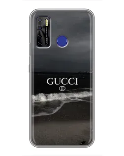 Чехол для TECNO Camon 15 Air с картинкой «Gucci — морской прибой»