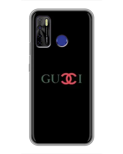 Чехол для TECNO Camon 15 Air с картинкой «Gucci — красный градиент»