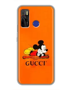 Чехол для TECNO Camon 15 Air с картинкой «Микки Маус Gucci — оранж» Чехол для TECNO Camon 15 Air с картинкой «Микки Маус Gucci — оранж»