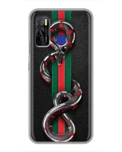 Чехол для TECNO Camon 15 Air с картинкой «Gucci — змея на полосе» Чехол для TECNO Camon 15 Air с картинкой «Gucci — змея на полосе»