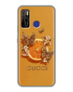 Чехол для TECNO Camon 15 Air с картинкой «Gucci — золотые бабочки» Чехол для TECNO Camon 15 Air с картинкой «Gucci — золотые бабочки»