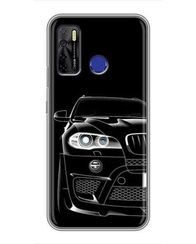 Чехол для TECNO Camon 15 Air с картинкой «Темный силуэт BMW»
