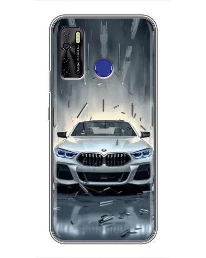 Чехол для TECNO Camon 15 Air с картинкой «BMW в свете фар»