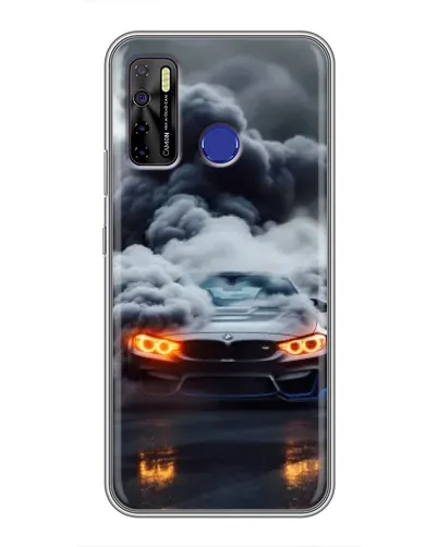 Чехол для TECNO Camon 15 Air с картинкой «BMW в дыму»