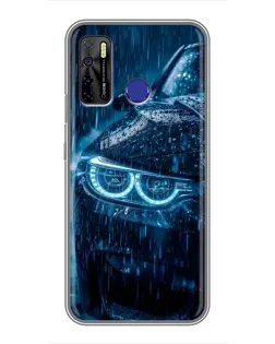 Чехол для TECNO Camon 15 Air с картинкой «BMW под дождем»