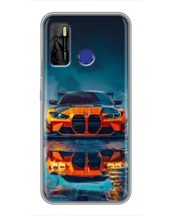 Чехол для TECNO Camon 15 Air с картинкой «BMW — золотая эмблема»