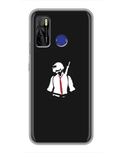 Чехол для TECNO Camon 15 Air с картинкой «PUBG — силуэт воина» Чехол для TECNO Camon 15 Air с картинкой «PUBG — силуэт воина»