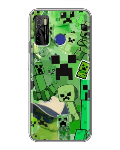 Чохол для TECNO Camon 15 Air з картинкою «Кріпери Minecraft»