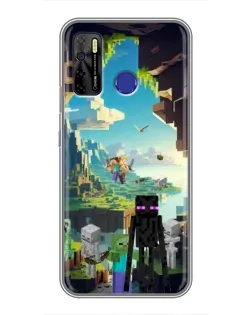 Чохол для TECNO Camon 15 Air з картинкою «Ендермен у лісі»