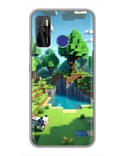 Чохол для TECNO Camon 15 Air з картинкою «Minecraft літній день»