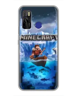 Чохол для TECNO Camon 15 Air з картинкою «Minecraft льодянийсвіт»