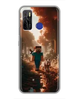 Чохол для TECNO Camon 15 Air з картинкою «Стів у лісі»