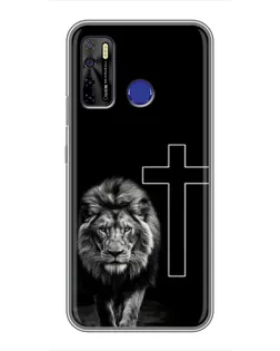 Чохол для TECNO Camon 15 Air з картинкою «Лев та Хрест»