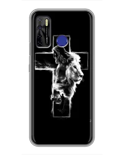 Чохол для TECNO Camon 15 Air з картинкою «Сяючий хрест Jesus»