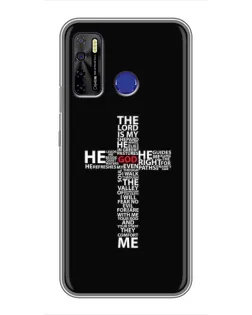 Чохол для TECNO Camon 15 Air з картинкою «Текстовий хрест»