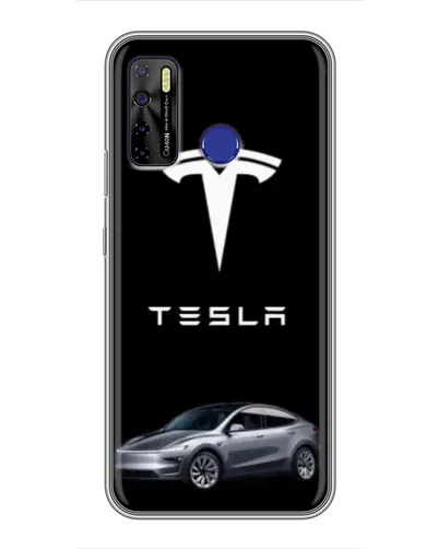 Чехол для TECNO Camon 15 Air с картинкой «Tesla Model Y»