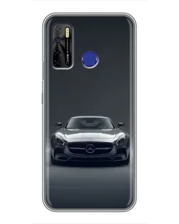 Чехол для TECNO Camon 15 Air с картинкой «Mercedes на черном»