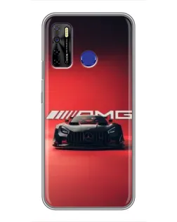 Чехол для TECNO Camon 15 Air с картинкой «Mercedes AMG — красная линия»