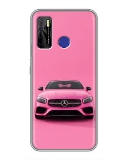 Чехол для TECNO Camon 15 Air с картинкой «Розовый Mercedes AMG»