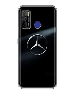 Чехол для TECNO Camon 15 Air с картинкой «Mercedes на металле»