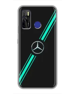 Чехол для TECNO Camon 15 Air с картинкой «Спортивные линии Mercedes»