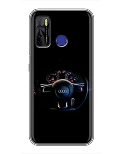 Чохол для TECNO Camon 15 Air з картинкою «Салон Audi — кермо»