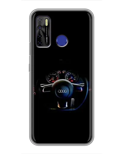 Чехол для TECNO Camon 15 Air с картинкой «Салон Audi — руль»